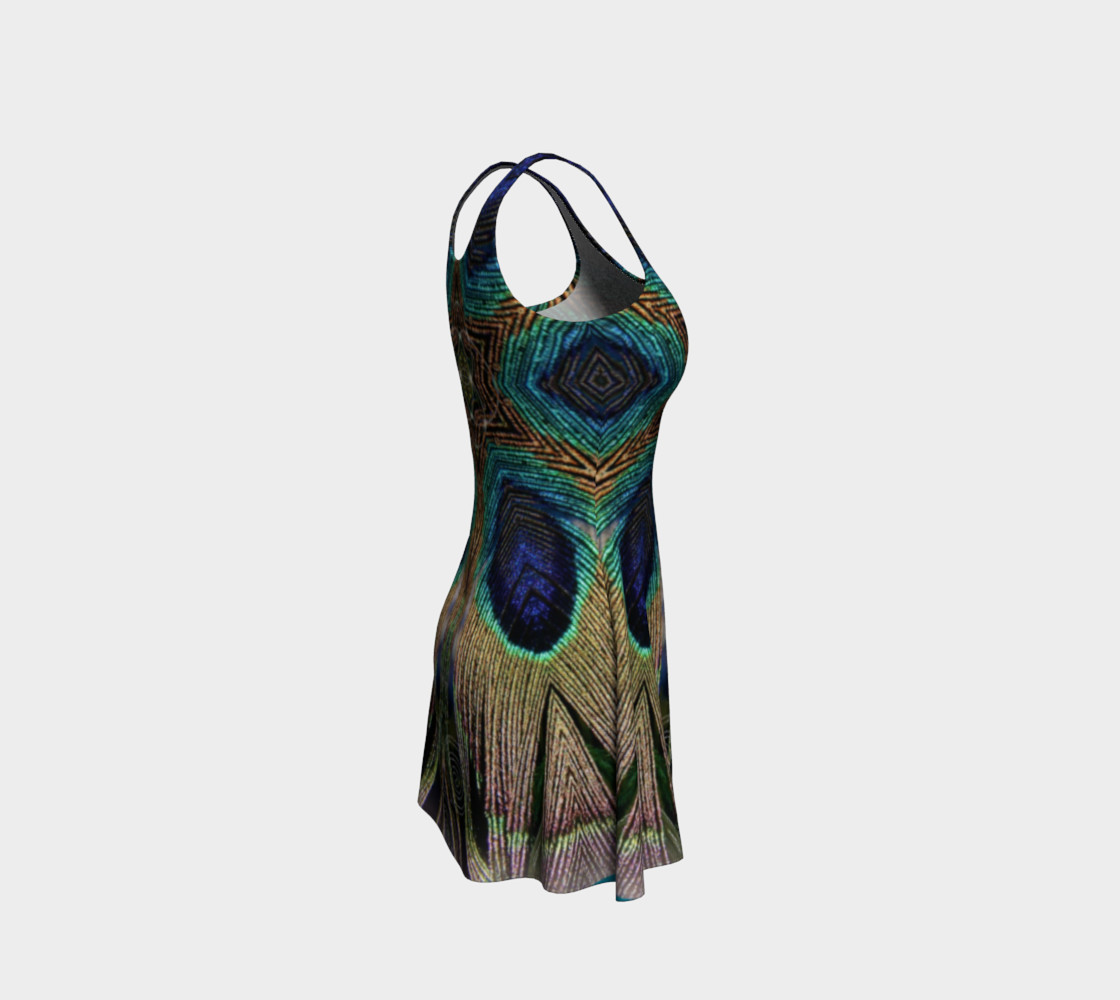 Peacock Power Flare Dress 2 preview #4