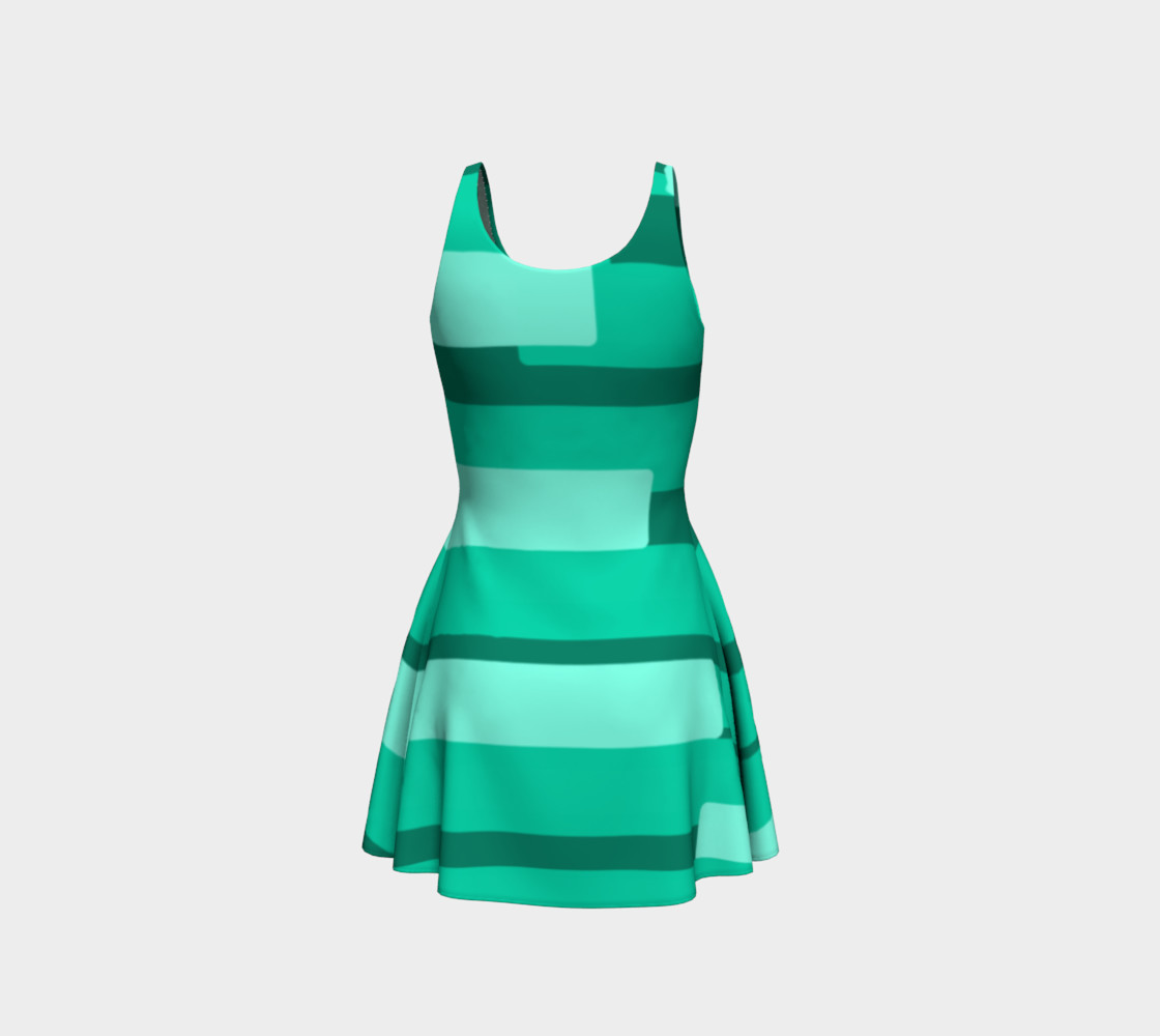 Teal Ocean Flare Dress preview #3