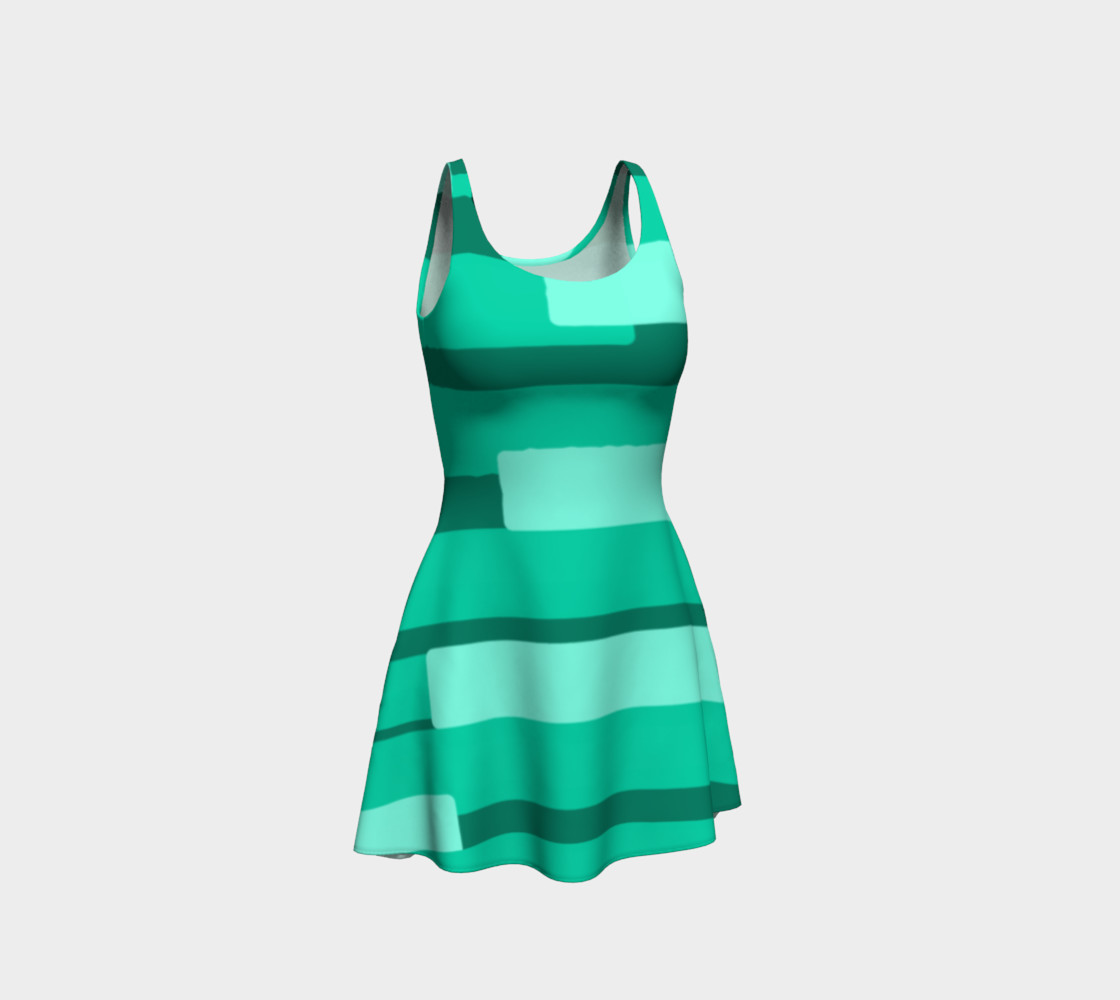 Teal Ocean Flare Dress preview #1