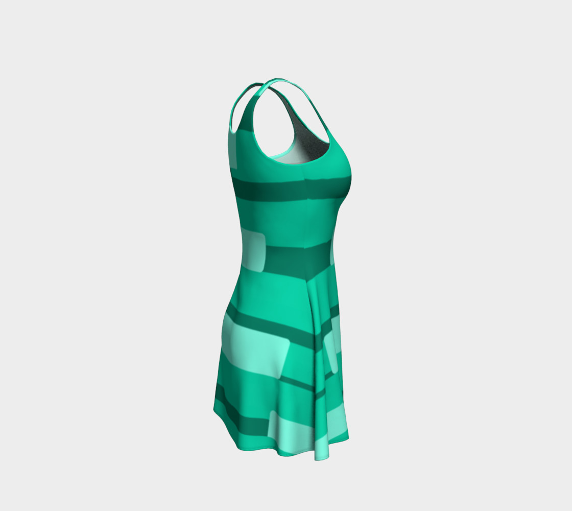 Teal Ocean Flare Dress preview #4
