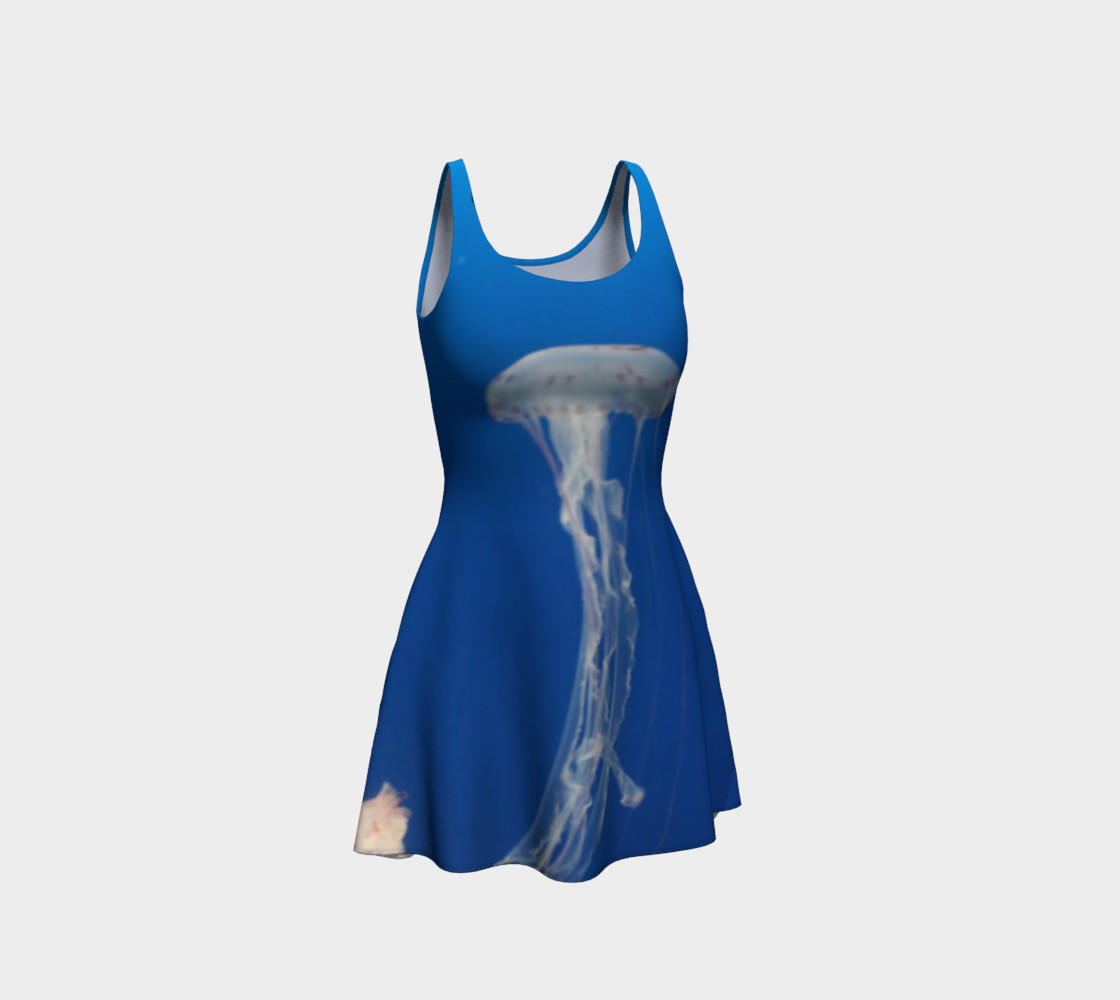 Light Blue Jellyfish Accent Flared Dress preview #1