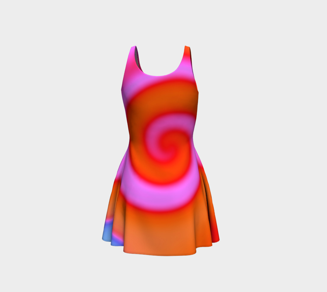 Bright Colorful Orange Pink Swirl Abstract preview #3