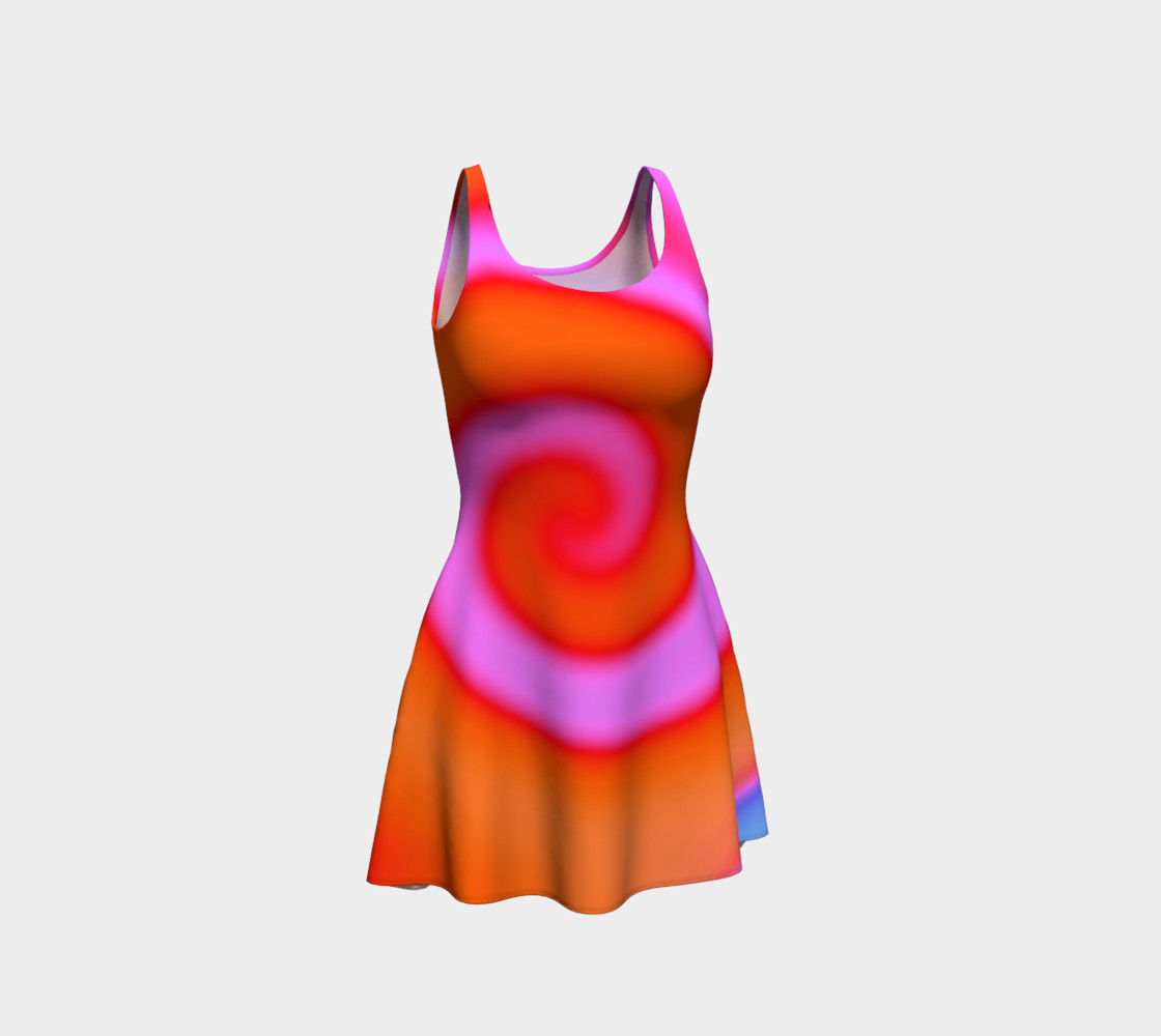 Bright Colorful Orange Pink Swirl Abstract preview #1