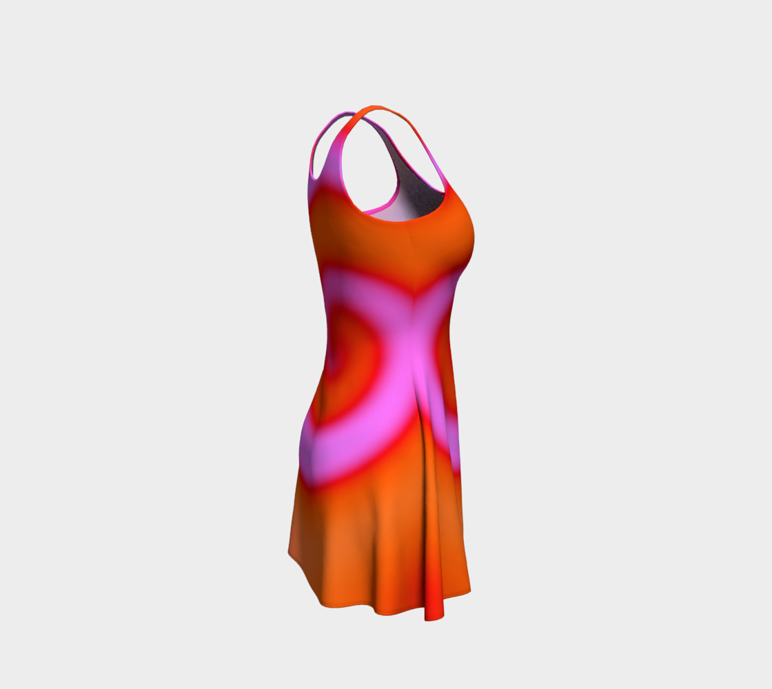 Bright Colorful Orange Pink Swirl Abstract preview #4