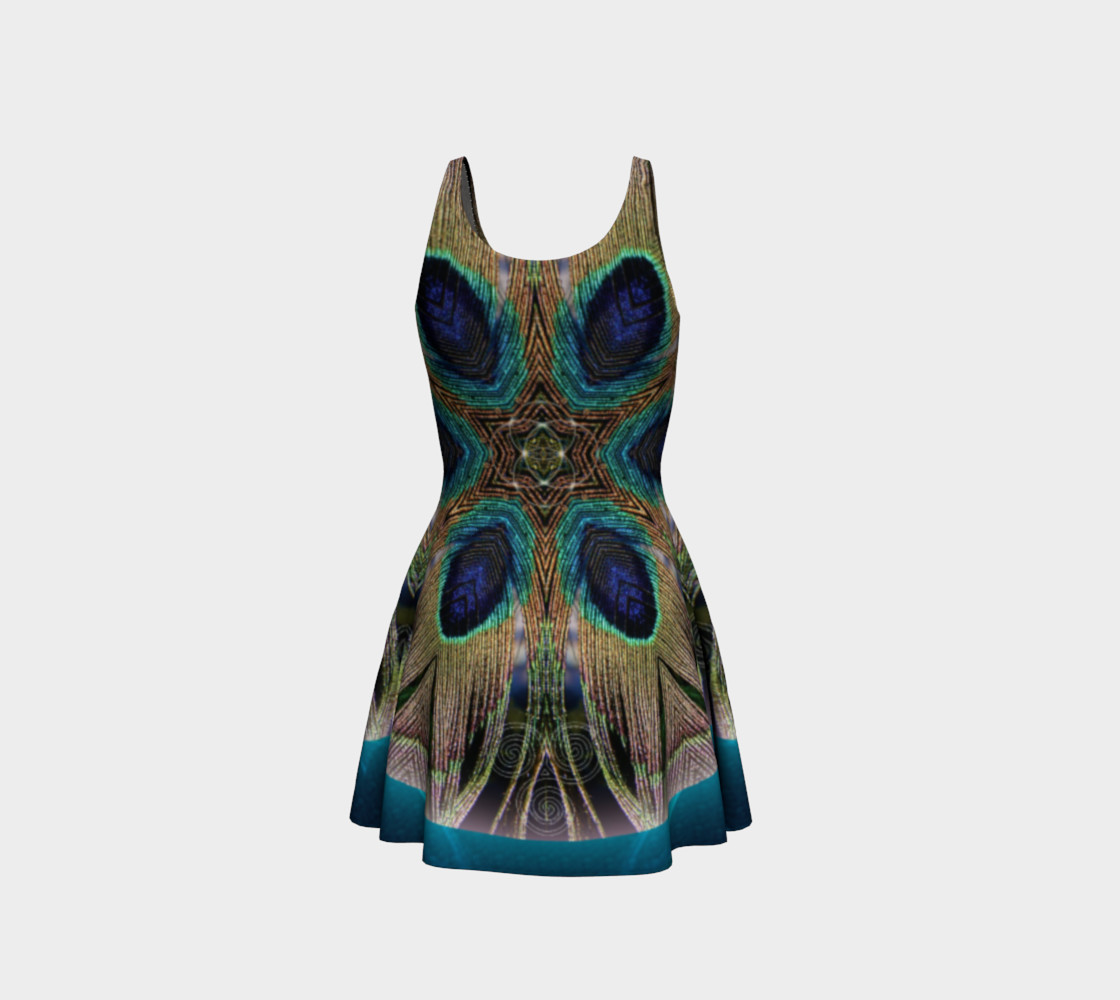 Peacock Power Flare Dress preview #3