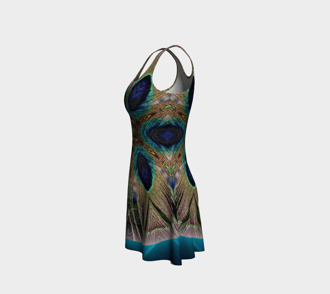 Peacock Power Flare Dress preview #2