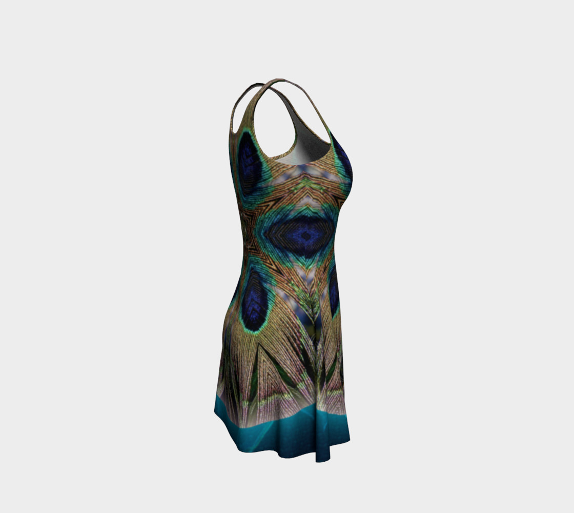 Peacock Power Flare Dress preview #4