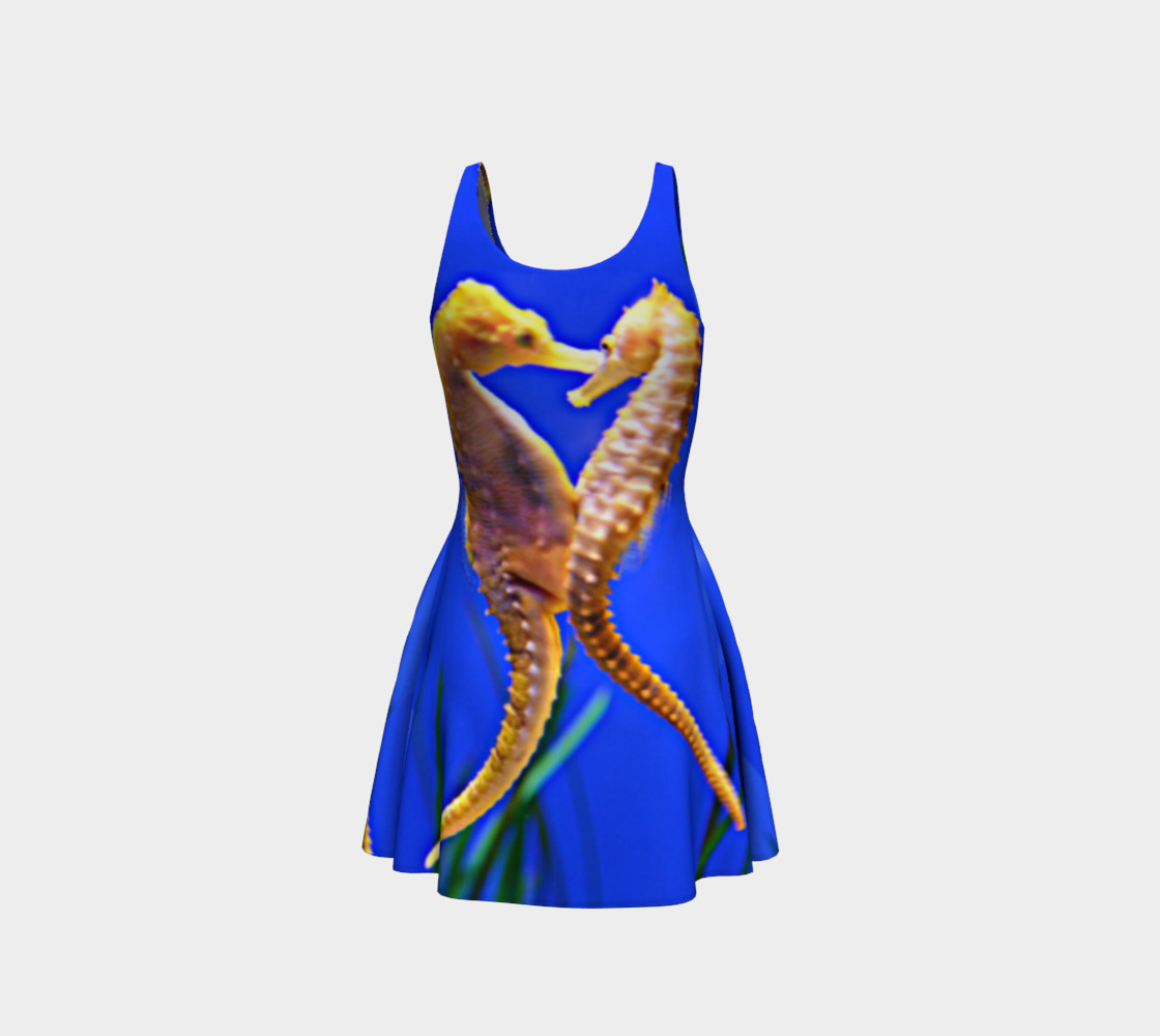 Dancing Seahorses Skater Dress preview #3