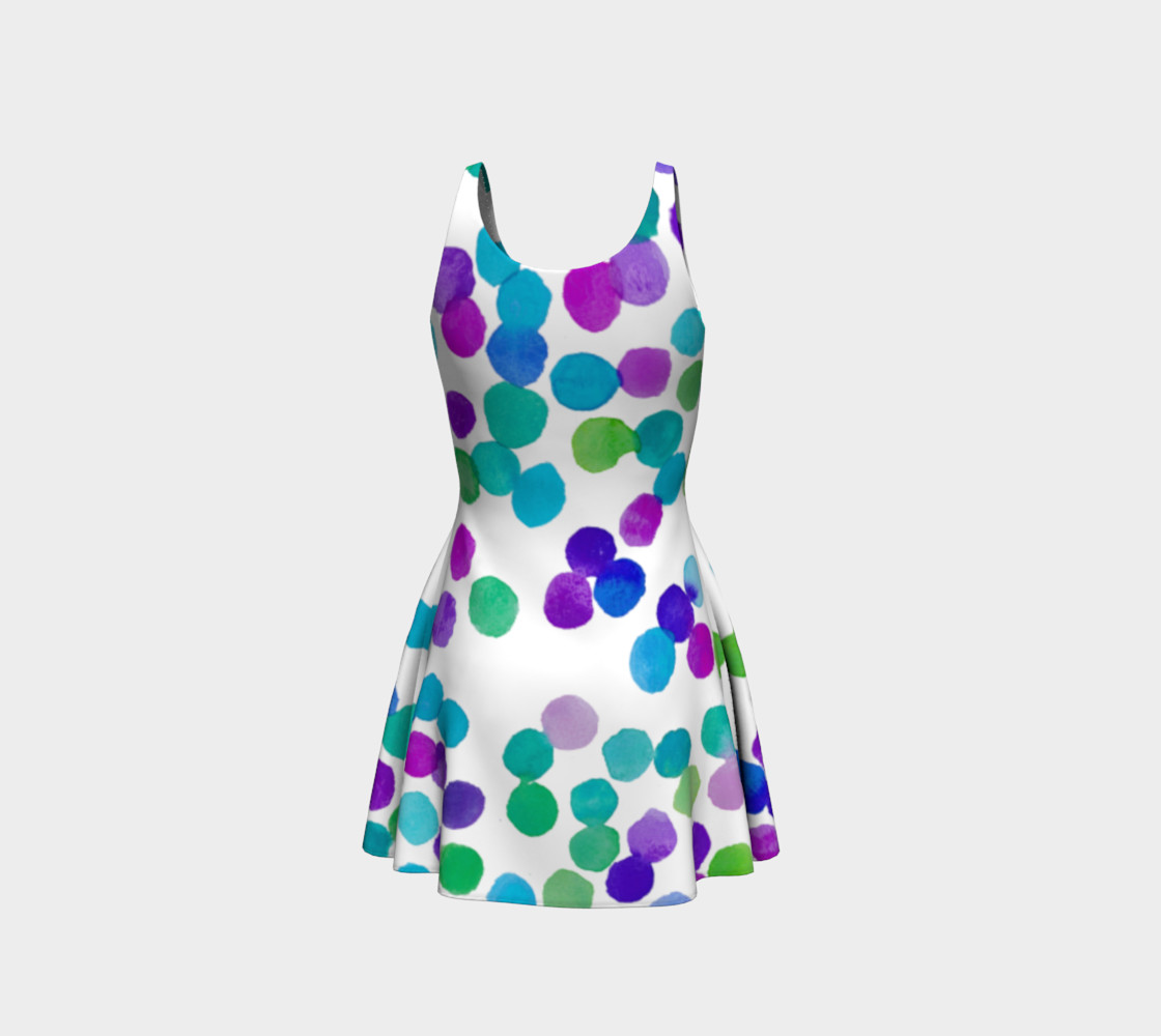 Purple Blue Watercolour Dots preview #3