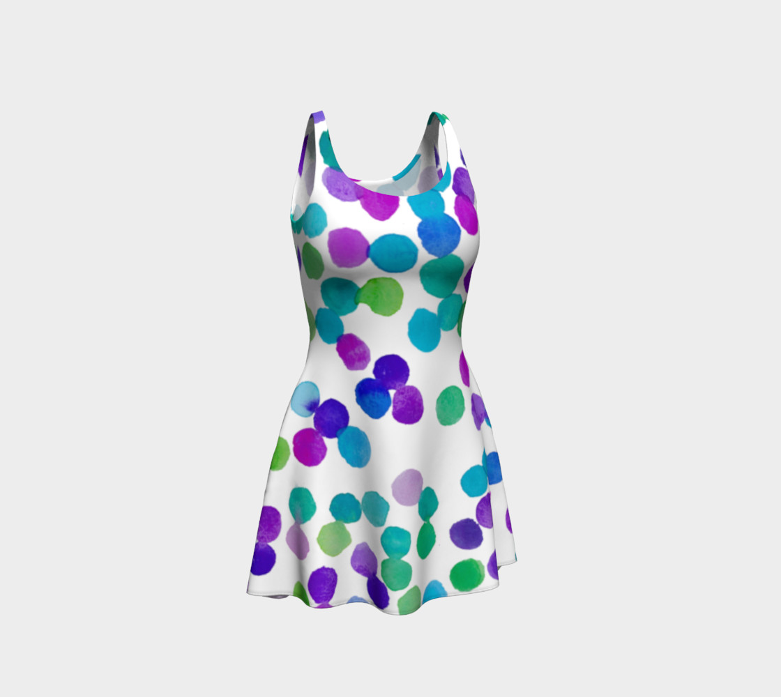 Purple Blue Watercolour Dots preview #1
