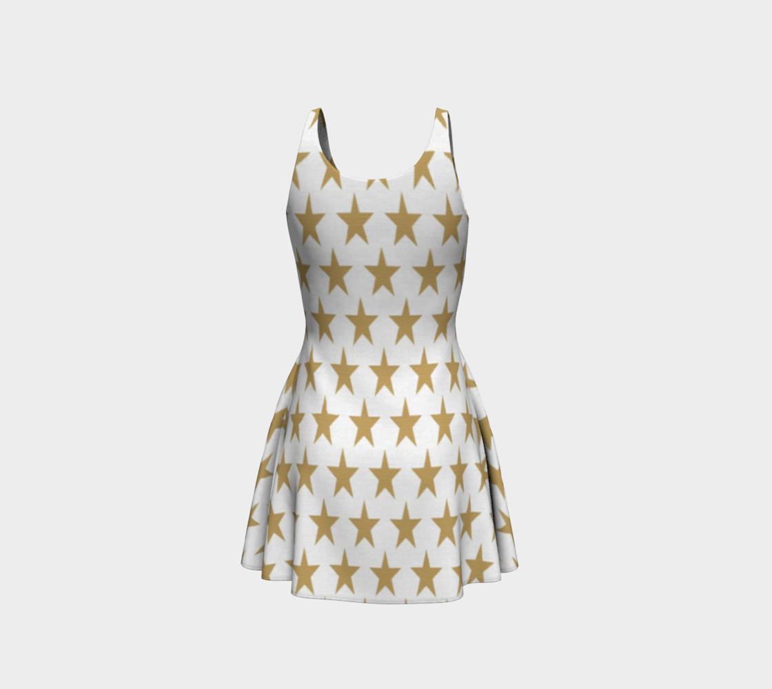 Gold Star Flare Dress preview #3