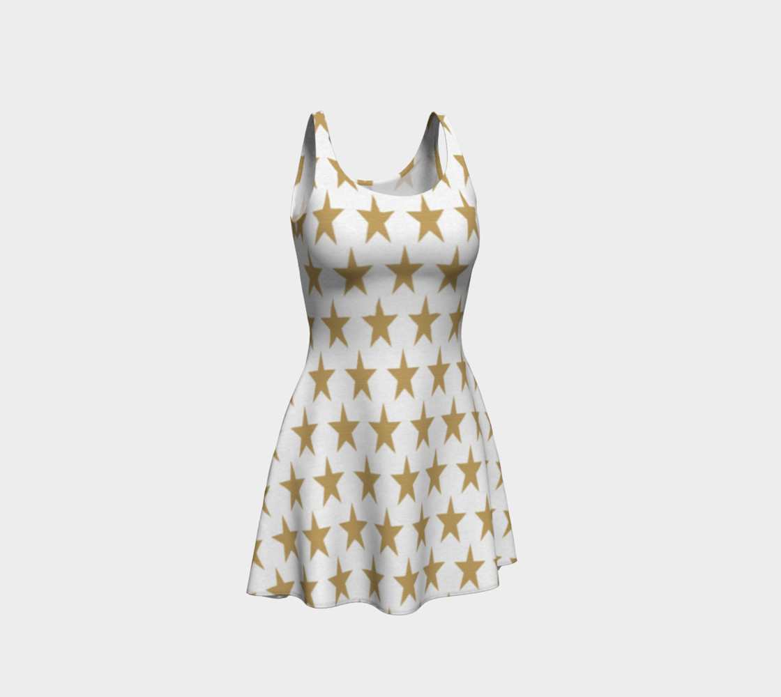 Gold Star Flare Dress preview #1