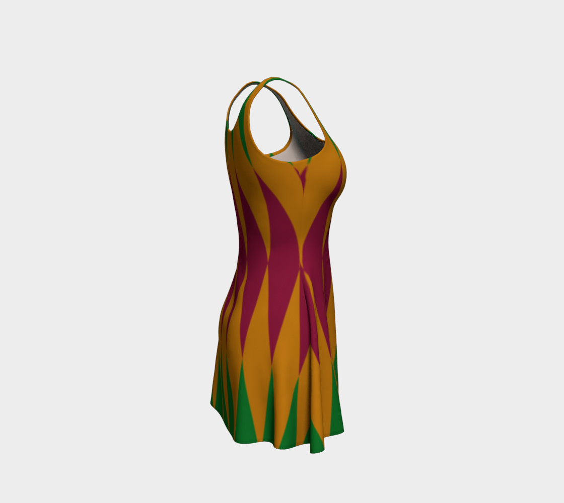 Geometric African Print Flare Dress preview #4
