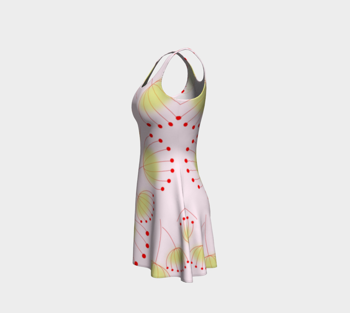 Dandelion Flower Pattern Flare Dress preview #2