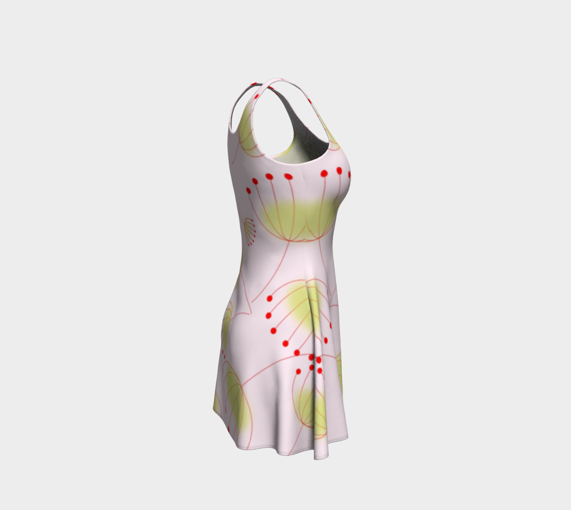 Dandelion Flower Pattern Flare Dress preview #4