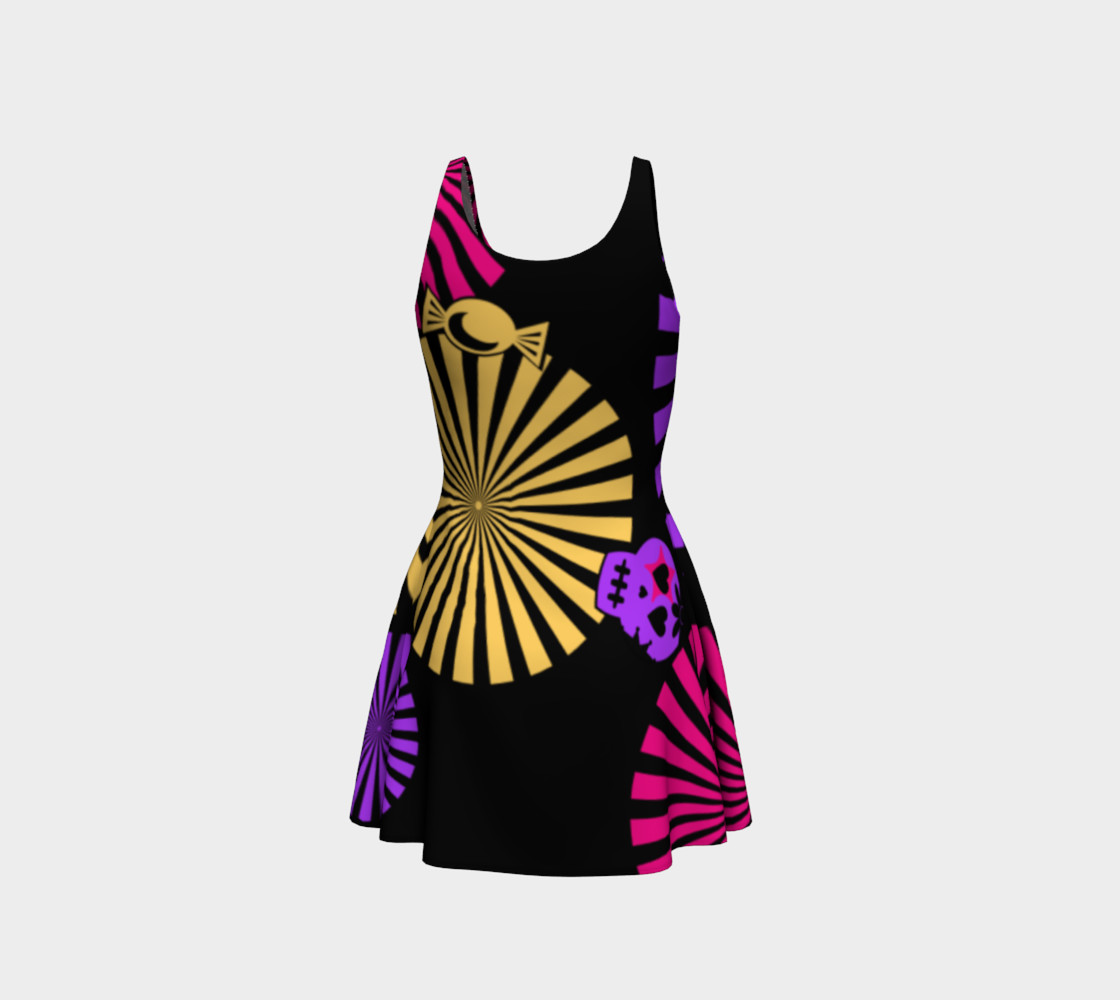 Halloween Pattern Flare Dress preview #3