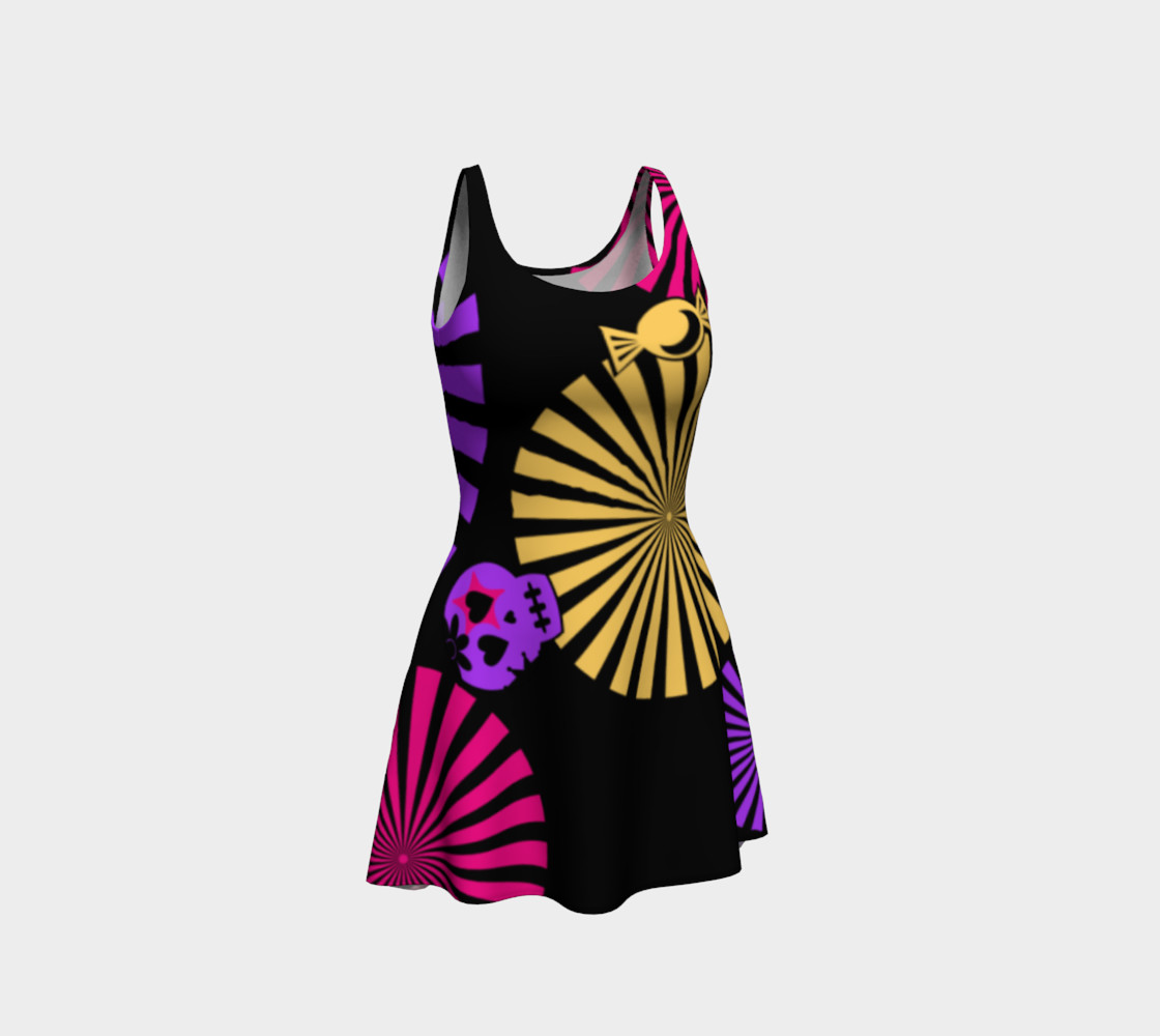 Halloween Pattern Flare Dress preview #1