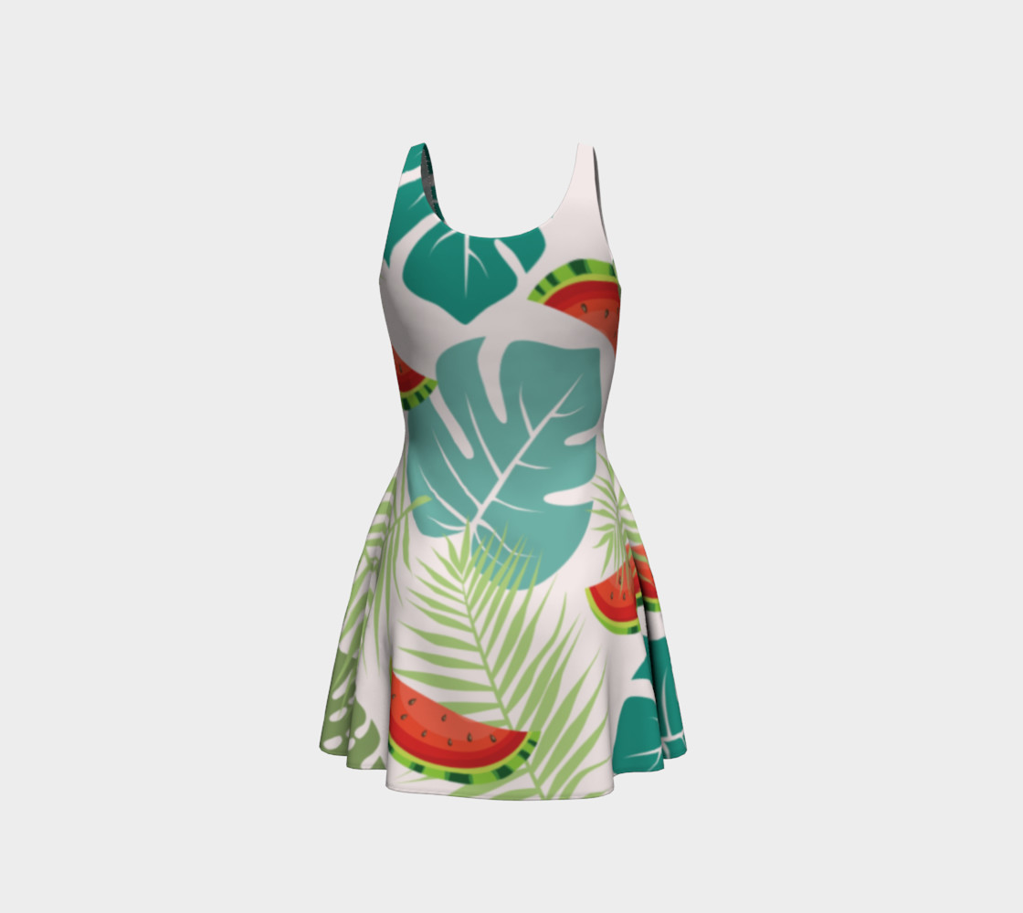 Tropical Pattern Flare Dress preview #3