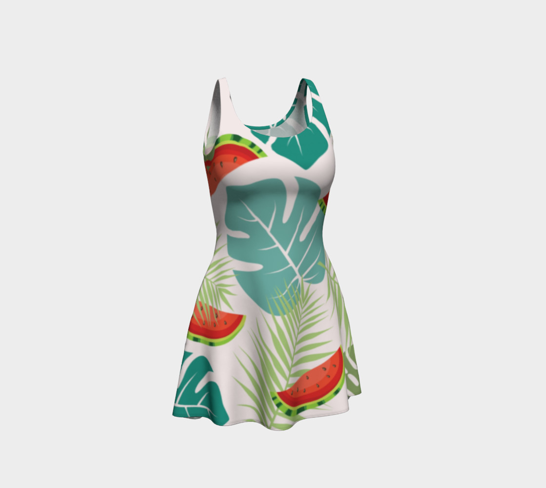 Tropical Pattern Flare Dress preview #1