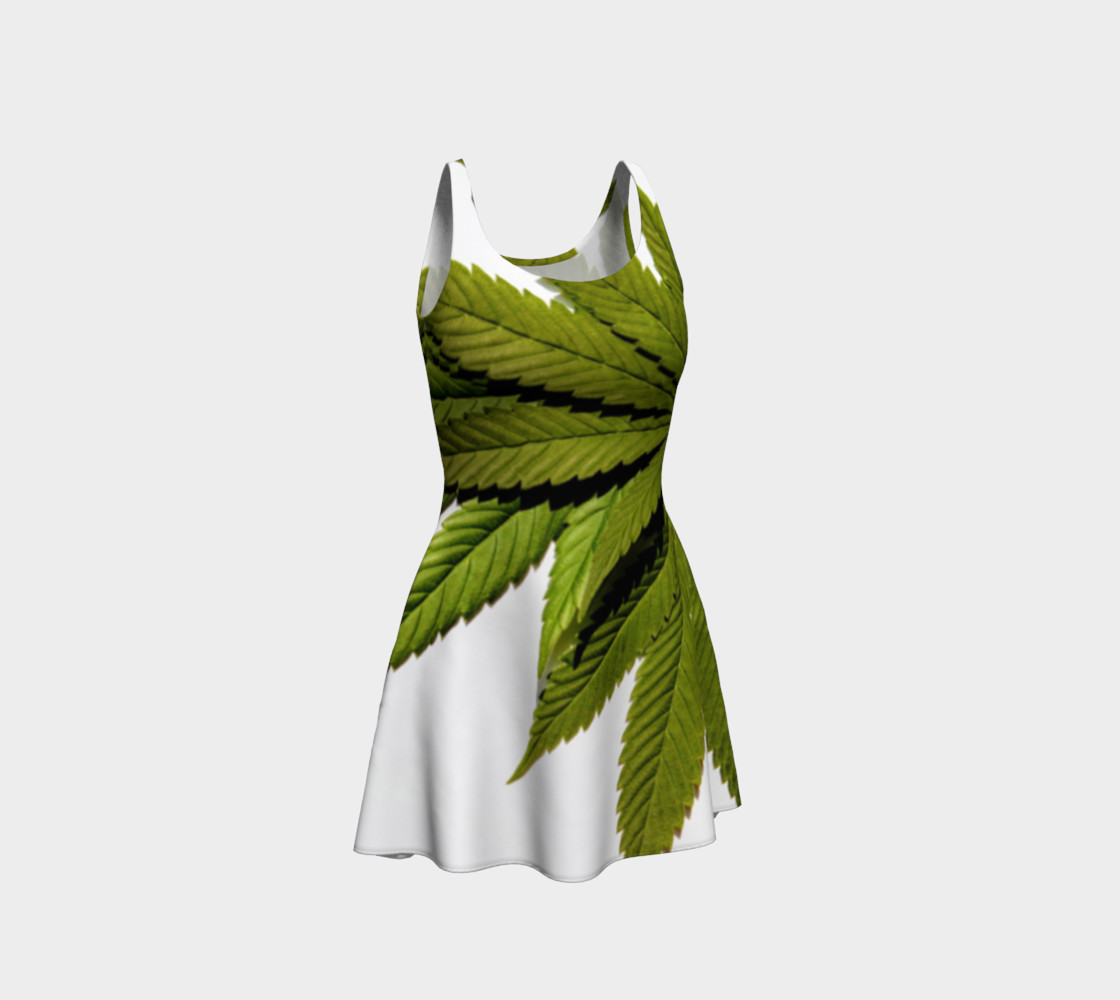 Aperçu de Marijuana Leaves Olive and Black on White #1