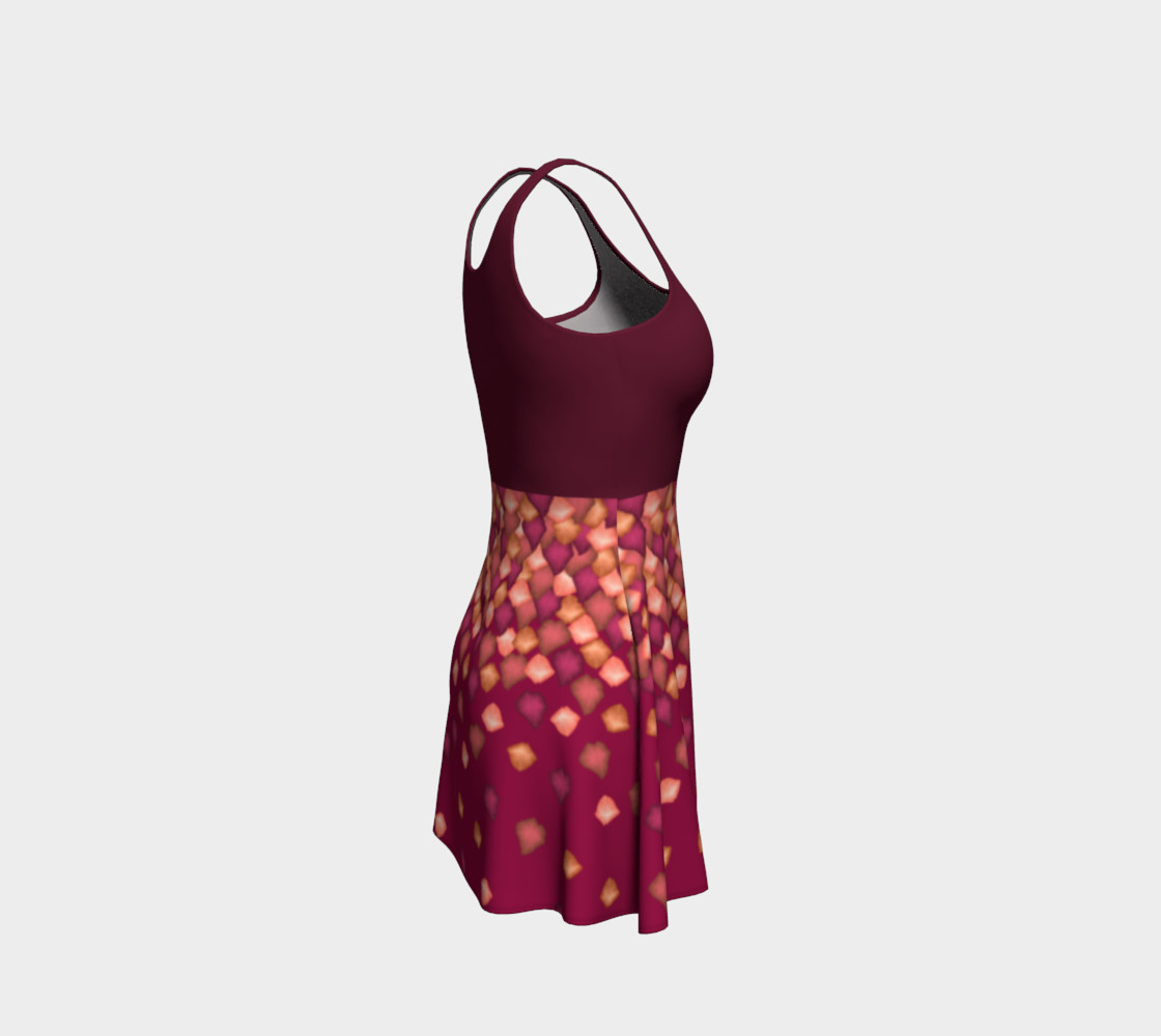 Falling Leaves Flare Dress with Burgundy Top thumbnail #5