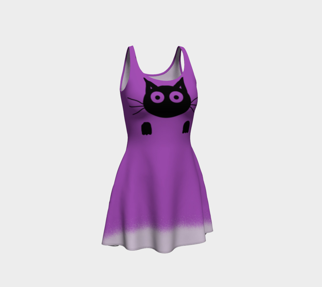 Purple Kitty Flare Dress preview #1