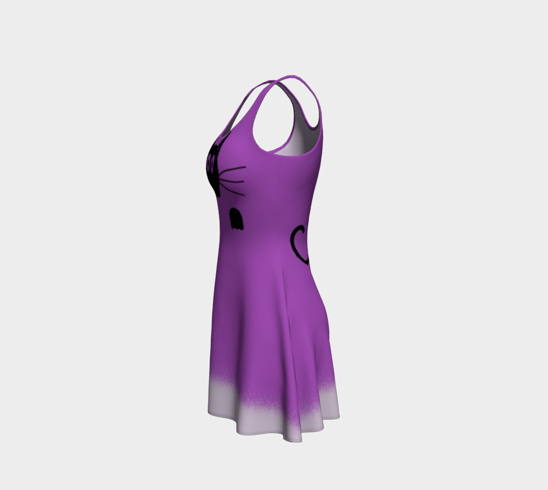 Purple Kitty Flare Dress preview #2
