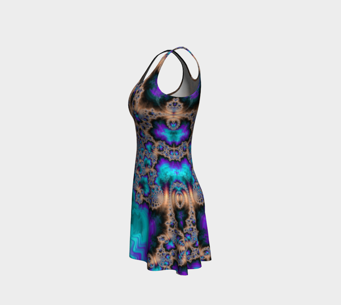 Electric Ocean Flare Dress preview #2