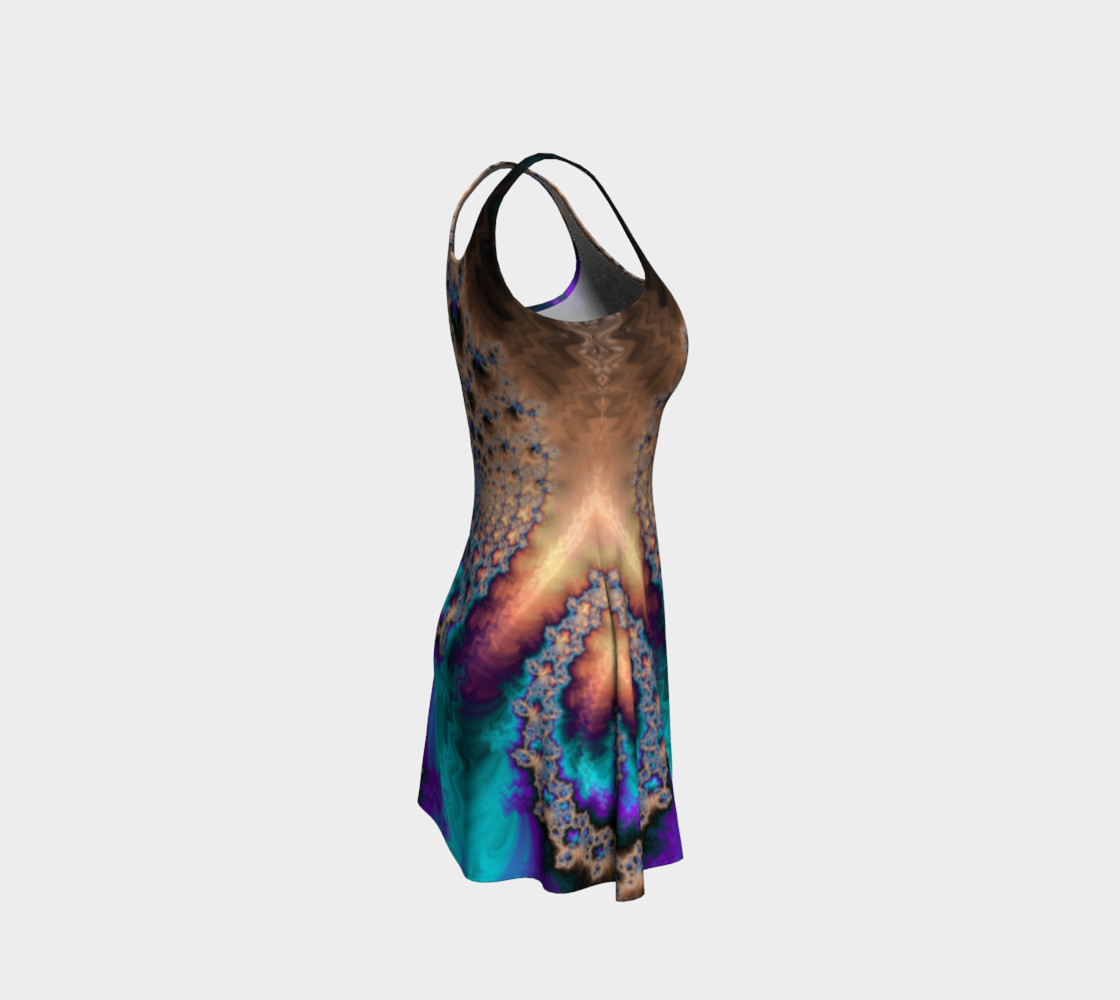 Electric Ocean Flare Dress preview #4