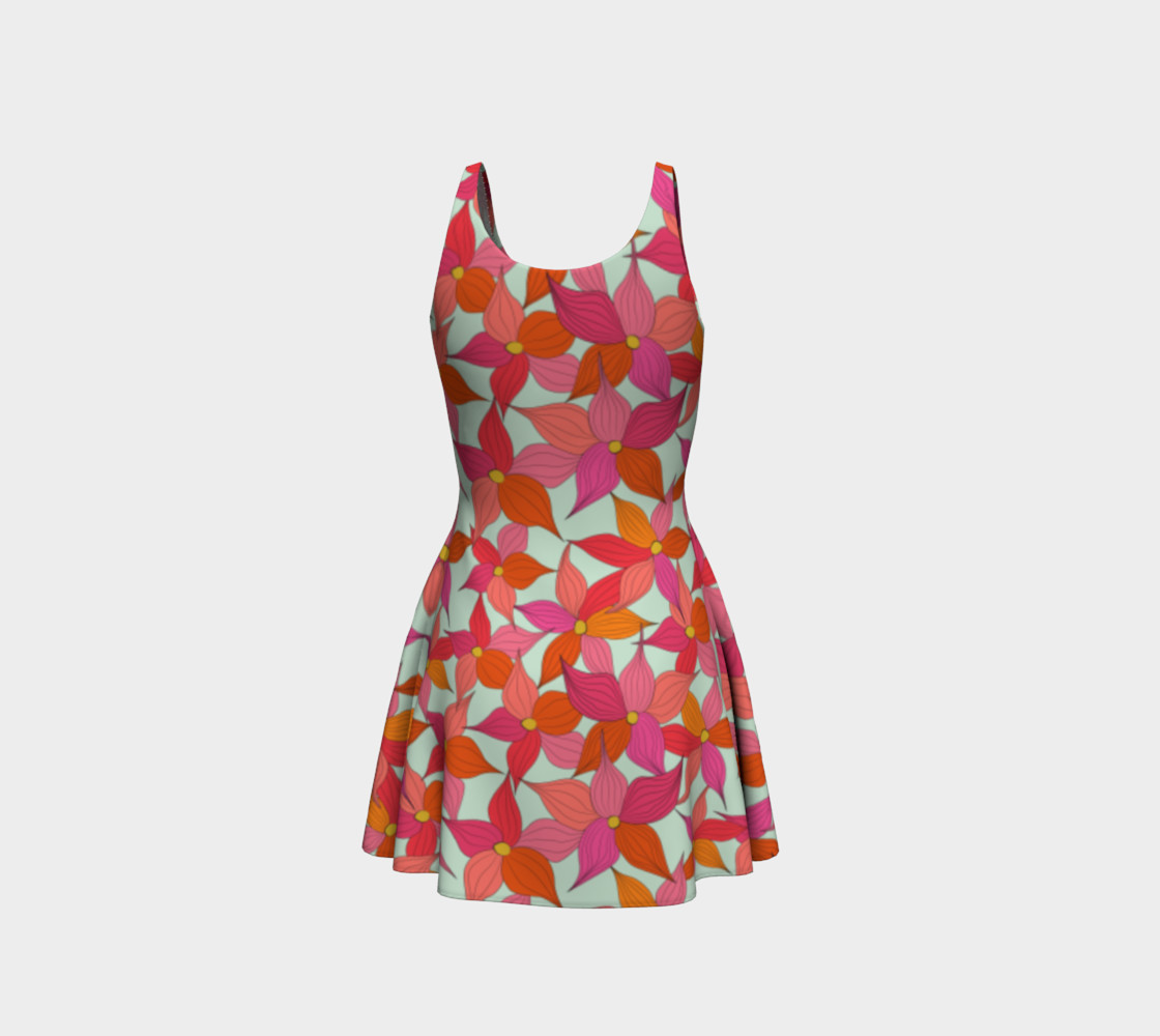 Orange pink flowers preview #3
