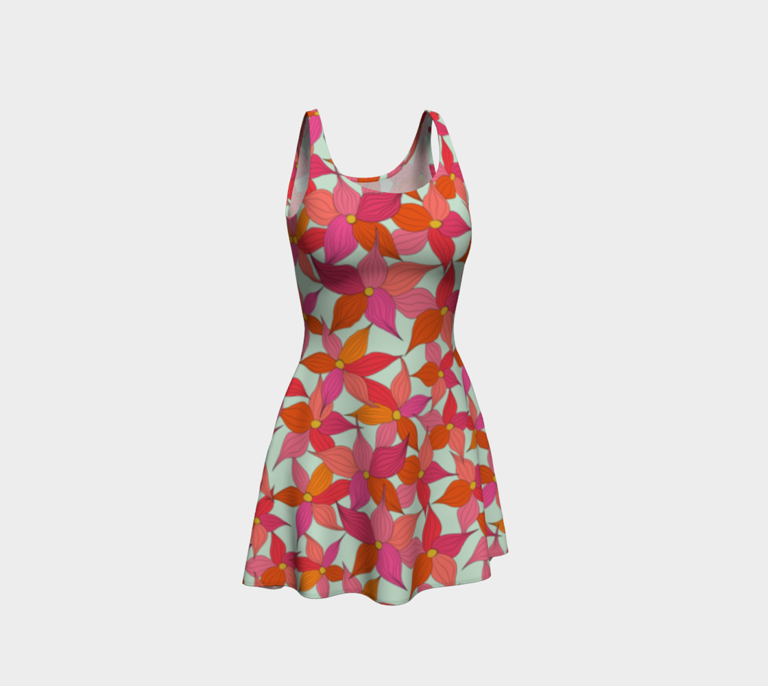 Orange pink flowers preview #1