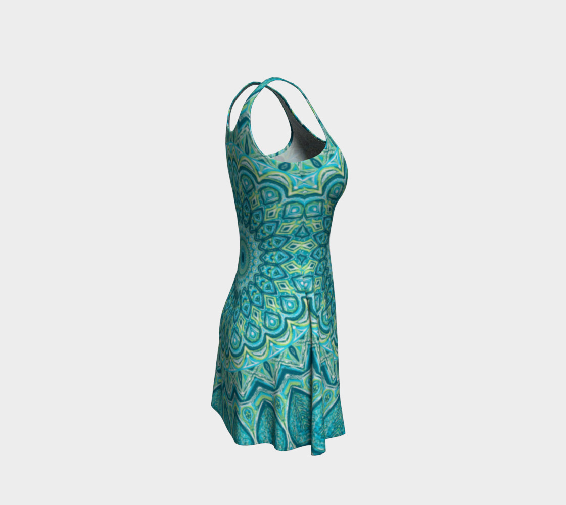 Turquoise Treat Flare Dress preview #4