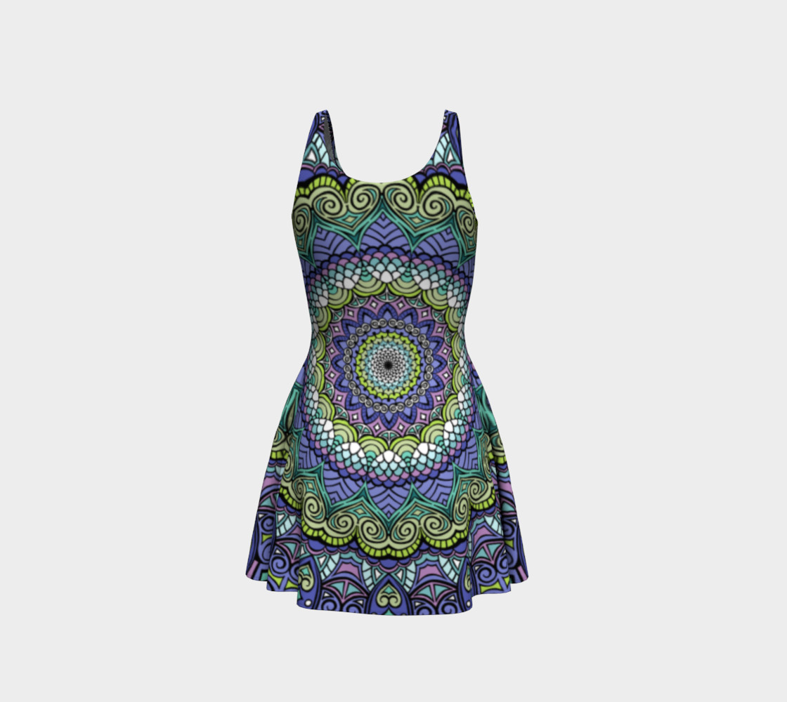 Green n' Purple Machine Flare Dress preview #3