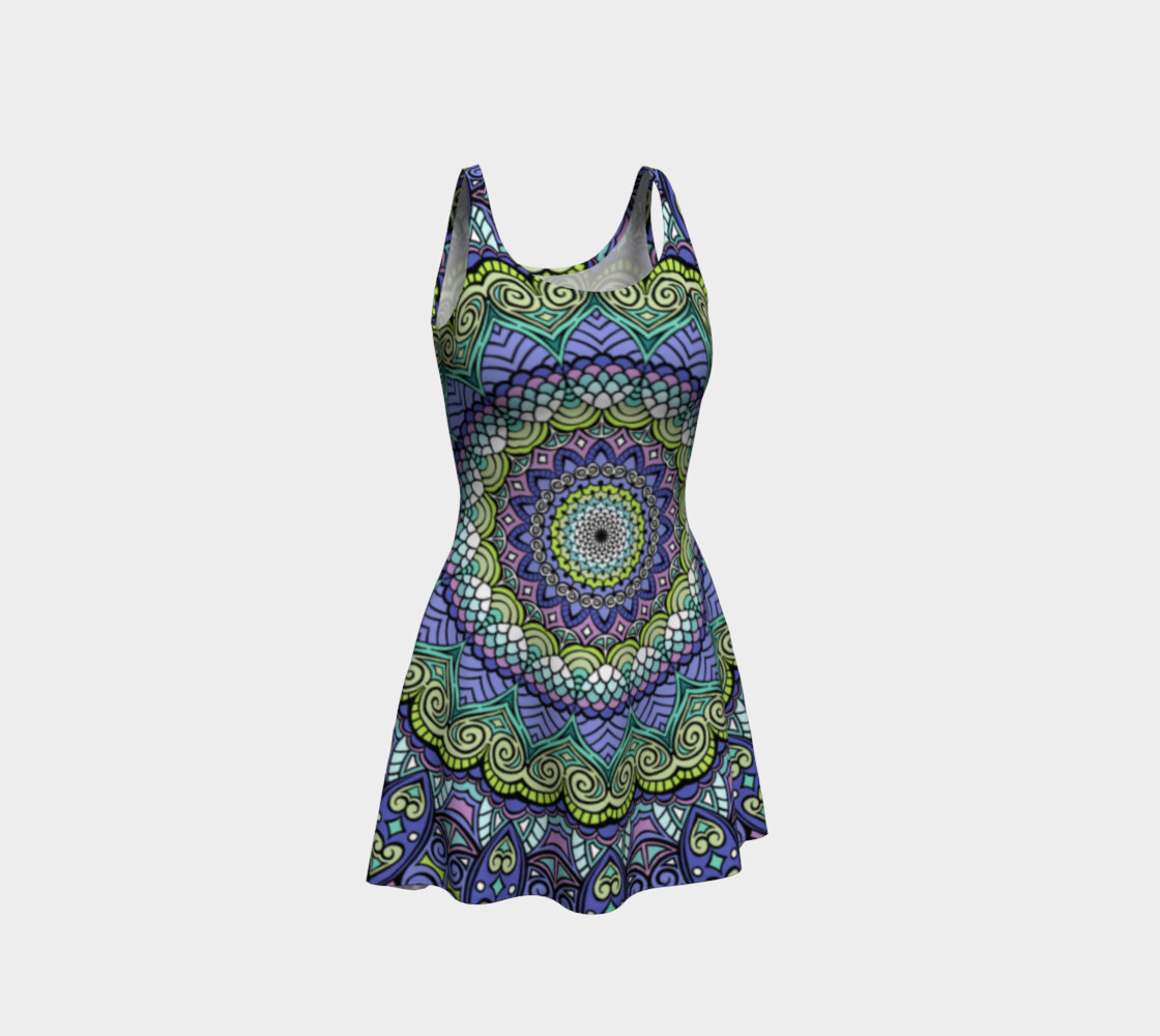 Green n' Purple Machine Flare Dress preview #1