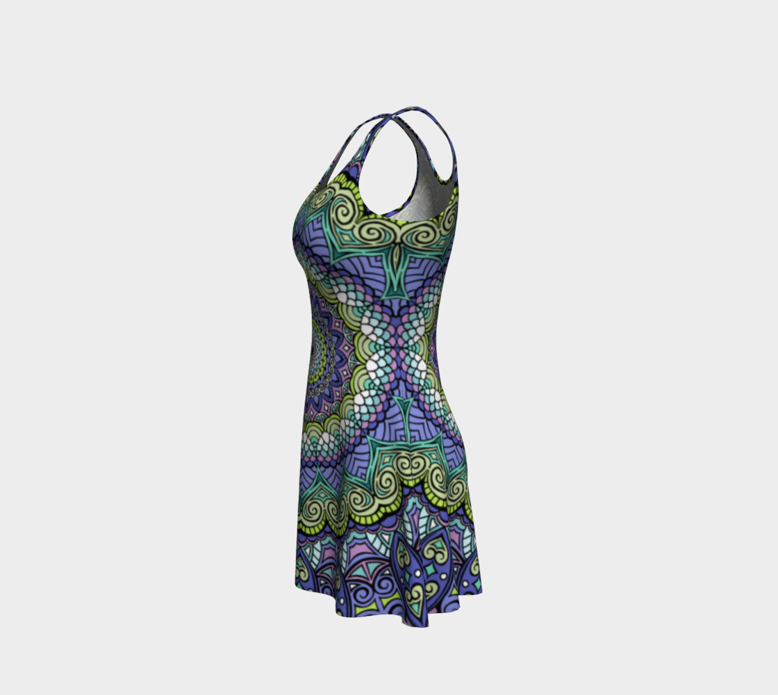 Green n' Purple Machine Flare Dress preview #2