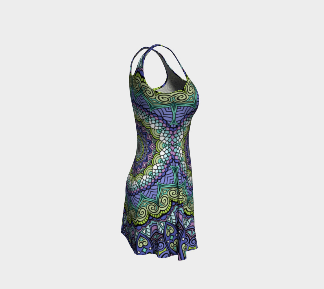 Green n' Purple Machine Flare Dress preview #4