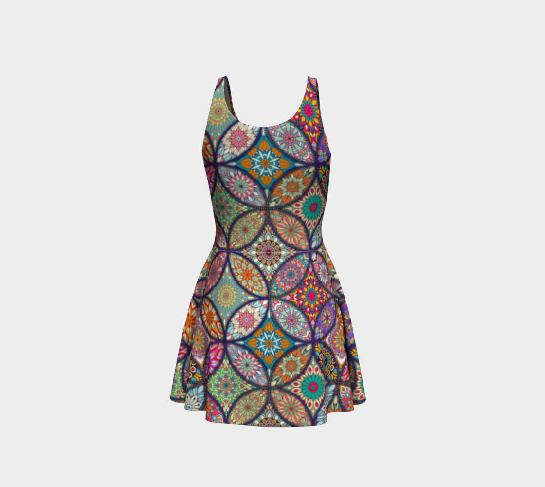 Vibrant Mandalas Flare Dress preview #3