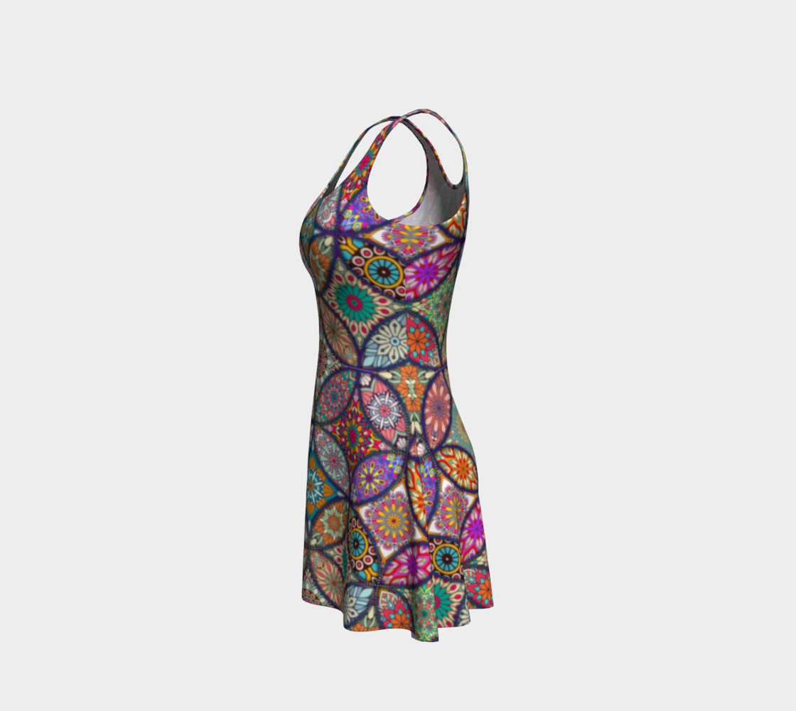 Vibrant Mandalas Flare Dress preview #2