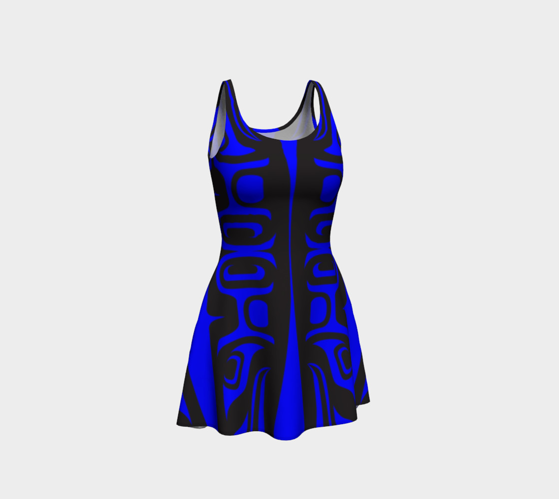 Sisiutl - Double Headed Serpent Black on Blue 3D preview