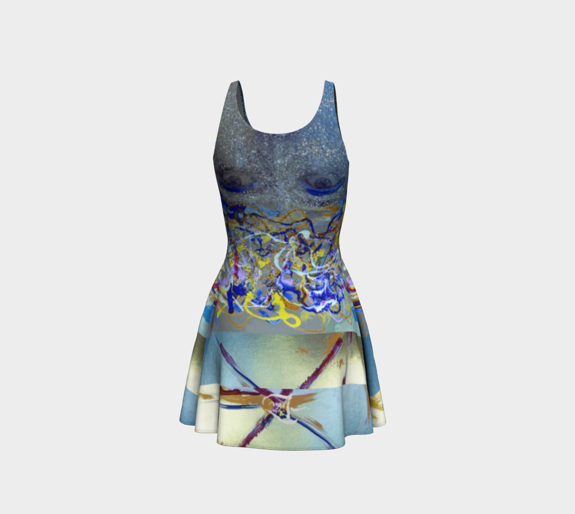 Glitter Queen Upside-Down Yoga Face Party Dress preview #3