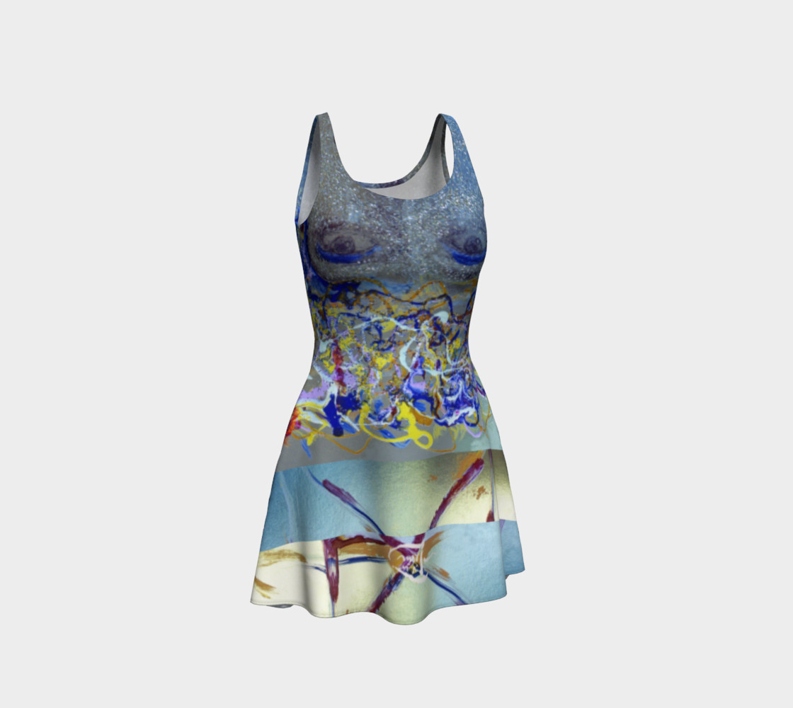 Glitter Queen Upside-Down Yoga Face Party Dress preview #1