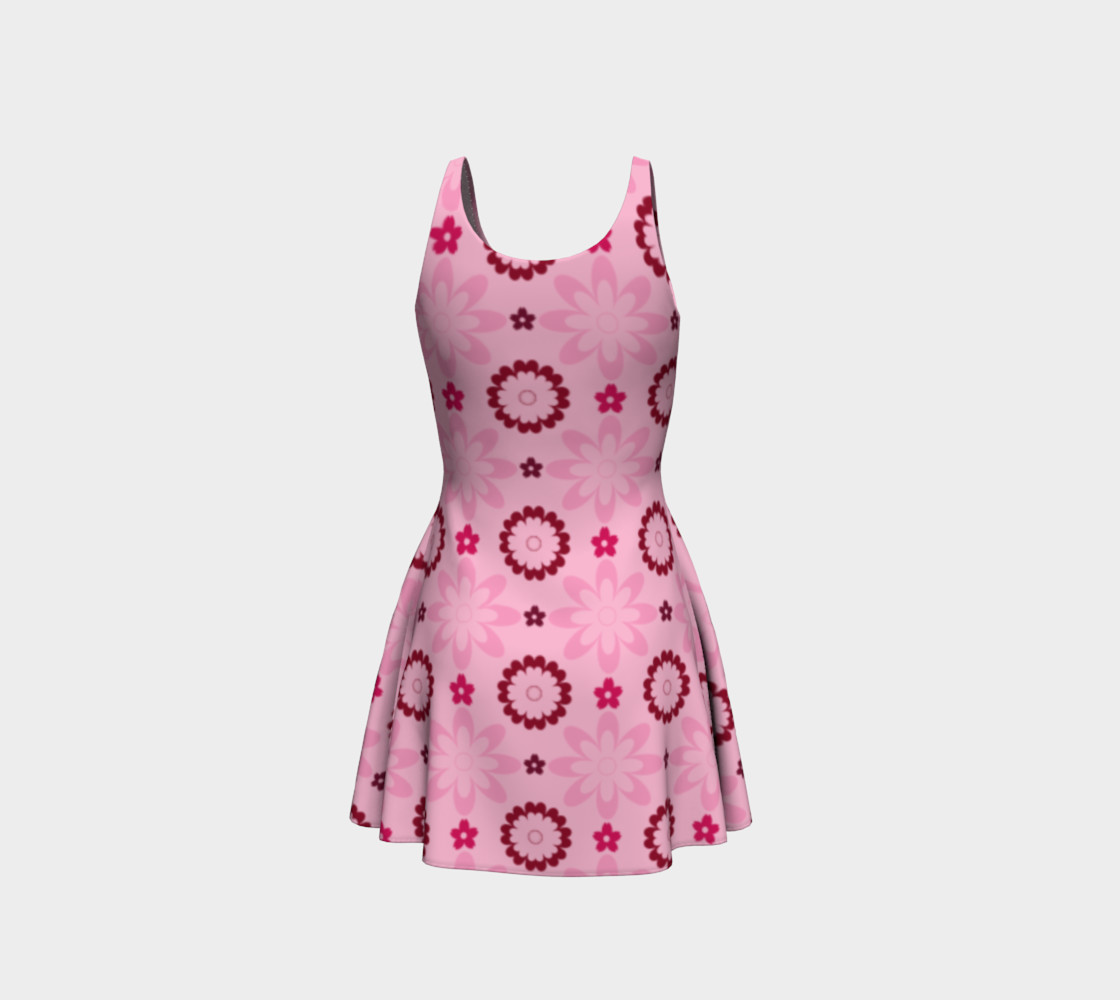 Aperçu de Pink Flower Delight Flare Dress #3