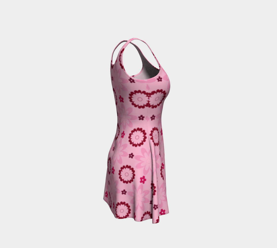 Aperçu de Pink Flower Delight Flare Dress #4