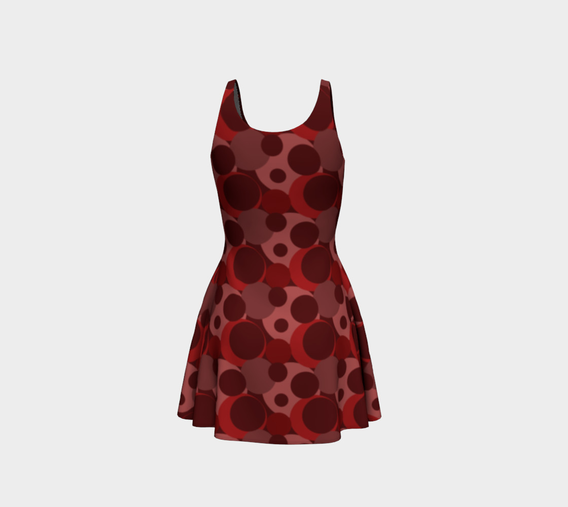 Red Bubble Pop Flare Dress preview #3