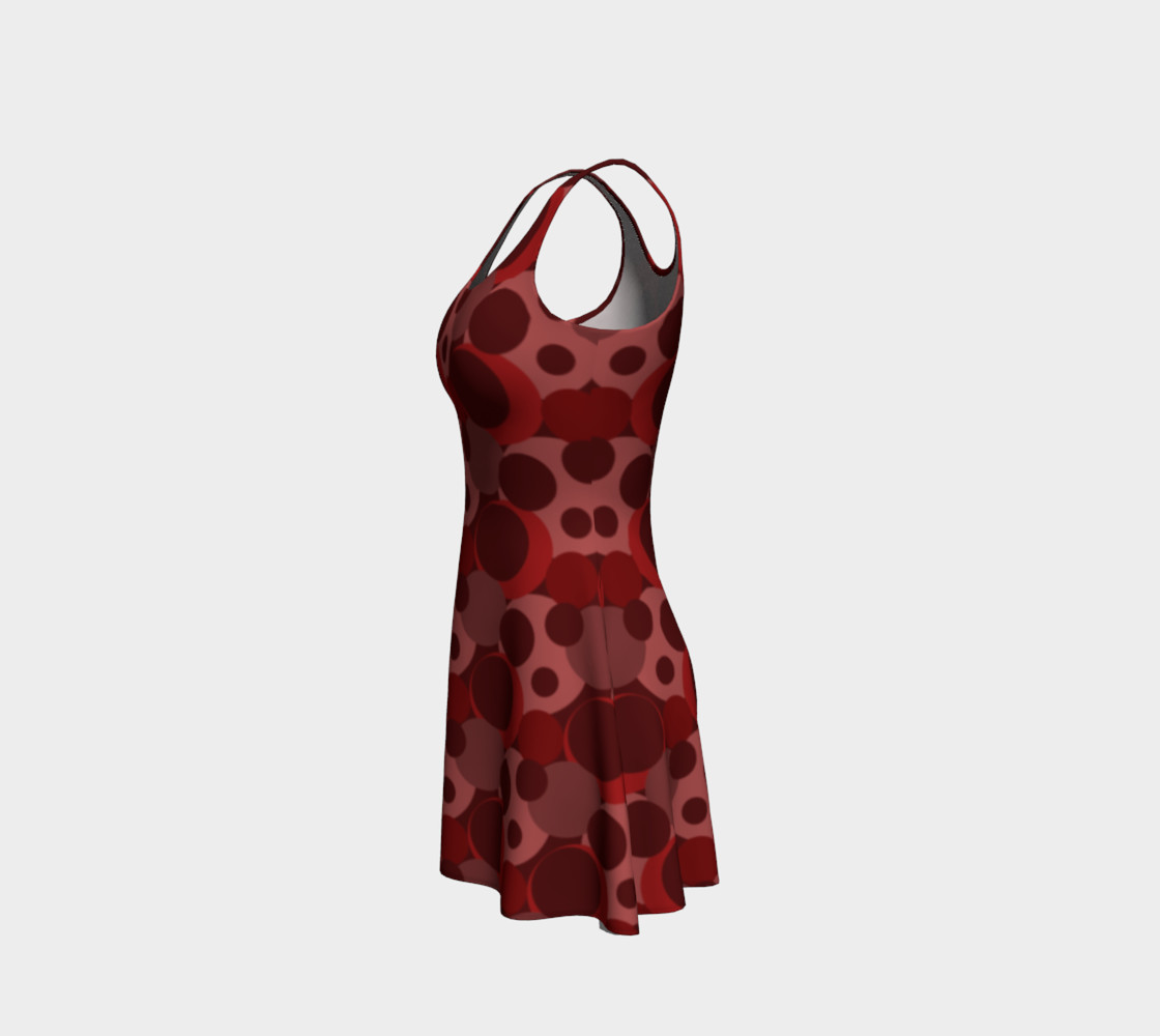 Red Bubble Pop Flare Dress preview #2