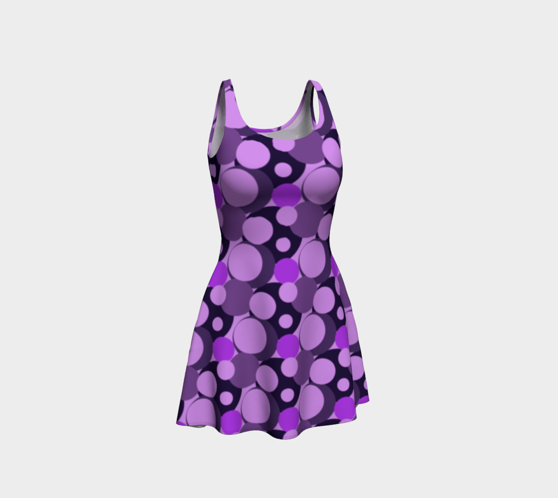 Purple Bubble Pop Flare Dress preview #1