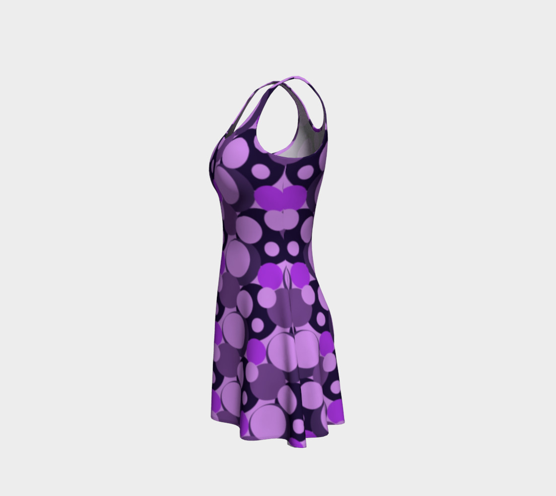 Purple Bubble Pop Flare Dress preview #2