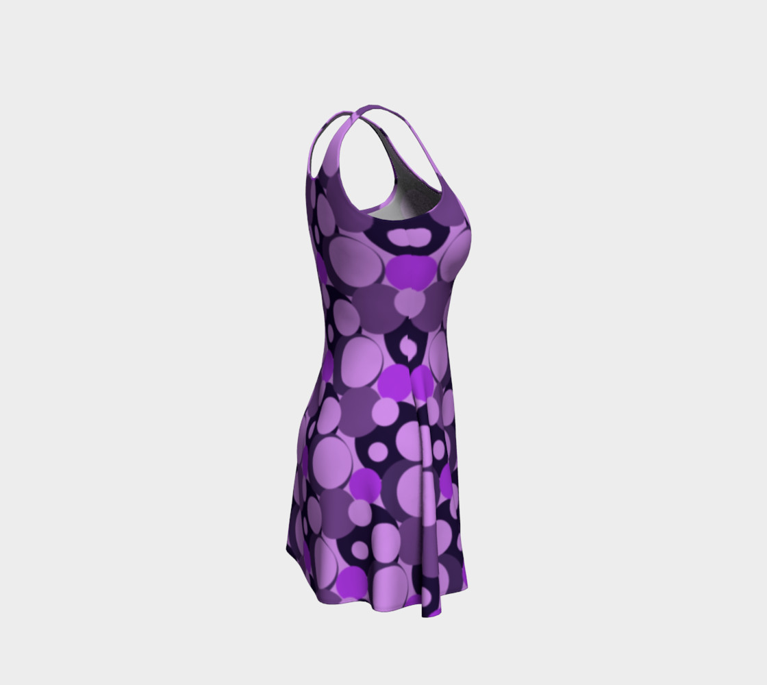 Purple Bubble Pop Flare Dress preview #4