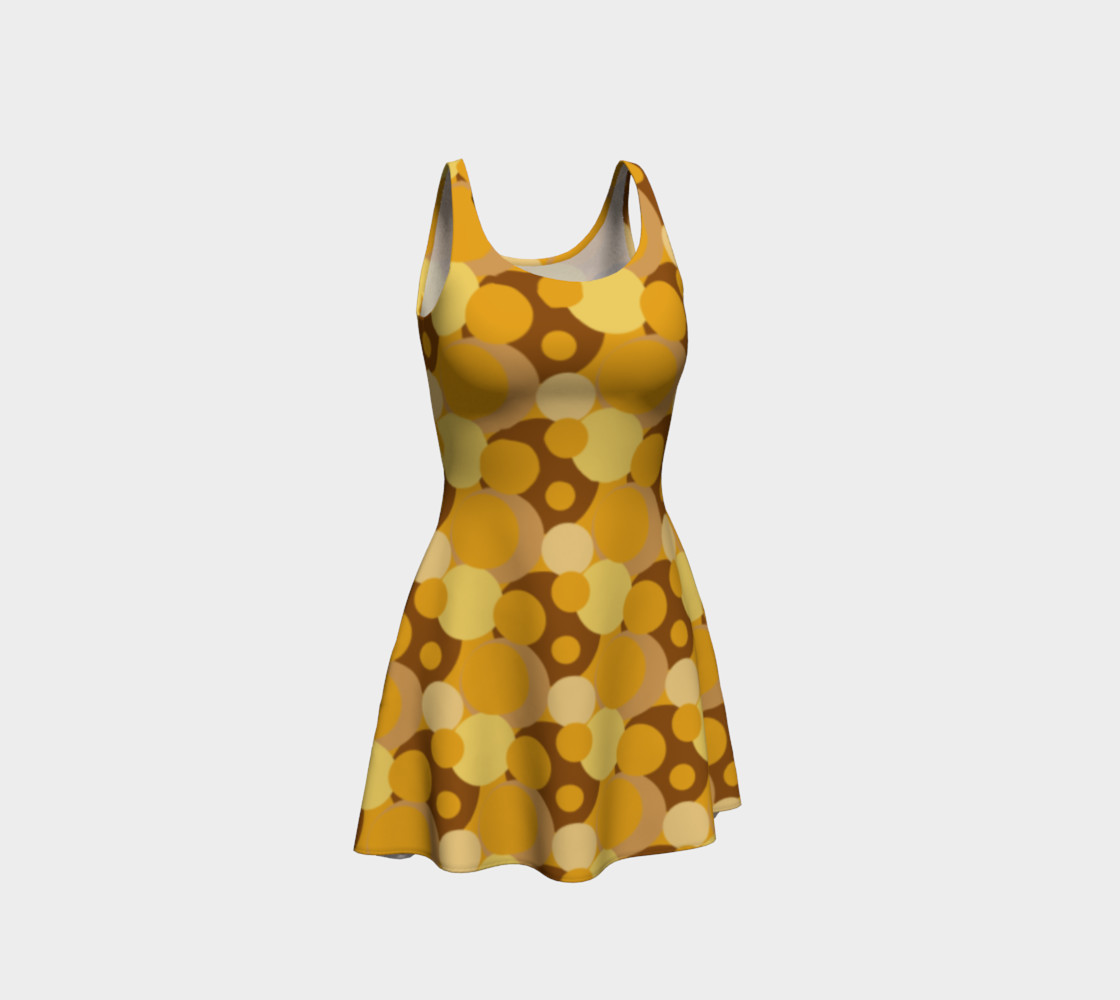 Orange Bubble Pop Flare Dress preview #1