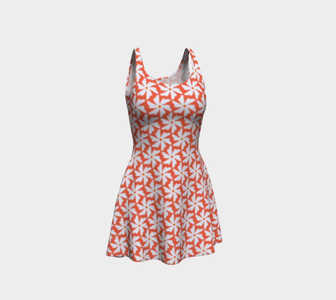 Coral Jasmine Flare Dress preview #1